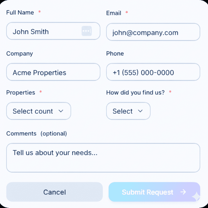 PropertyPro signup form